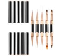 5pcs Nail Art Liner Pens Rose Gold Dual-ended Drawing Set