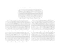 5pcs Nail Art Pearls Kit 12 Compartments 2mm 2.5mm 3mm 4mm DIY Stylish Elegant White Flat Back Half Round Pearls Kits