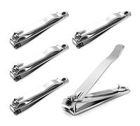 5PCS Nail Clippers Professional Toenail Clippers Nail Cutter Stainless Steel Fingernail Clippers with Swing Out Nail File Toe Nail Clippers for Men and Women