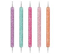 5PCS Nail Dotting Tools Set, Double Ended Dotting Painting Pen, Embossing Tool for DIY Nail Design, Gel Polish Decoration