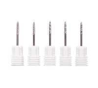 5pcs Nail tungsten steel grinding head set, pre-treatment grinder bit, dead skin removal/nail polishing tool