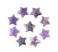 5pcs Natural Crystal Ornaments Five-pointed Star Amethyst Quartz Gemstone Fish Tank Home Decor(10)