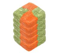 5pcs Natural Grass Cakes for Small Animals Rabbit Stuff | Chewing Activity Support, Carrot Powder and High Gluten Flour, Alfalfa Grass Powder, Chinchilla Use