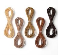 5Pcs Natural Leather Strips, 5M Leather Cord for Jewelry Making, Flat Suede Leathers Necklace String for Necklaces, Bracelets, Jewelry Making, Tassels, Dream Catchers and Art Crafts