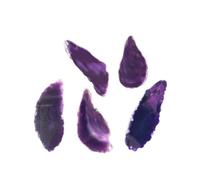 5pcs Natural Raw Stone Sliced Agate Landscape Piece - DIY Colored Wind Chime Pendant, Non-Porous Agate for Crafting(Nohole-Purple,Within 25mm)