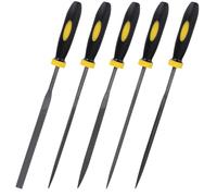 5pcs Needle File Set Professional Metal File Small Needle Files Metal Files Rasp Diamond Files with Rubber Handle for Jewelers Wood Carving Craft Leather