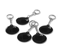 5pcs NFC Keyfobs Tags Black NTAG213 NFC Keychain Rewritable NFC Cards 137 Bytes Memory Compatible with All NFC-Enabled Smartphones & Device