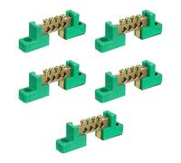 5pcs Nickel Plated Copper Terminal Block Connector | Flexible Insulated Mounting, Quick Installation, Stable Electrical Linking, Suitable for Electricians, Maintenance