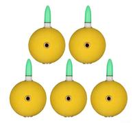 5pcs Night Fishing Floats, Electronic Luminous EVA Balls for Better Visibility and Fishing Success (Green light Yellow)