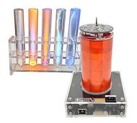 5Pcs Noble Gas Discharge Tubes Kit, High Purity Rare Gas Element Collection (He Ne Ar Kr Xe), Wireless Induction Plasma Light for Science Education, Physics Lab Display & Tech Desktop Decor