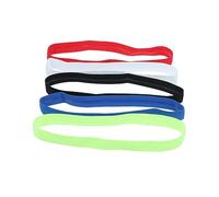 5Pcs Non Slip Sports Headband for All Activities Elastic Silicone Lined Sweatbands Black White Red Blue Fluorescent Green for Running Yoga Gym More