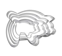 5pcs Nonstick Bread Embossing Molds Food Grade Stainless Steel Baking Set Easy to Clean Bakewares Conchae Cutter Professional Bread Decorators