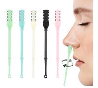 5PCS Nose Hair Trimmer Set, Nostril Remover Tool 2-in-1 Double Sided Nose Hair Cutter, 360° RNose Hair Trimmerotating Manual Trimmer with Ear Picker for Men, Women, Portable Grooming Tool