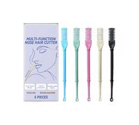5PCS Nose Hair Trimmer Set with Advanced Double Edge Manual Nose Hair Removal Device Ear Pick for Adults