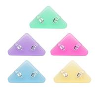 5pcs NUZAMAS Paper Corner Protection Clips Colour Triangle Book Page Corner Clips Sealing Clip Document Corner Clip Paper Binder for Office School and Home Supplies