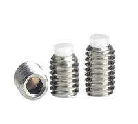 5PCS Nylon Head Buffer Screw Plastic Plunger Machine Rice Top Wire Wave Bead M5 M6 M8 304 Stainless Steel(25mm,M6 (5Pcs))