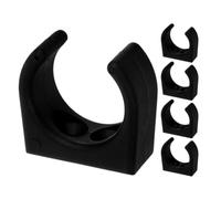 5pcs Nylon U-Shaped Pipe Clamps Quick Installation Black 1.2 Inch Size | Injection Molded Nylon Material, Smooth Burr-free Finish, Fits Fuel Pipes and Ventilation Ducts, for Boat Decks and Engine