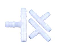 5pcs O.D 4~13mm White Plastic Tee Connectors Aquarium Tank Adapter Air Pump Hose Pagoda Joints Irrigation System Pipe Joint(8mm,20 Pieces)