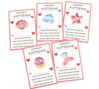 5Pcs Ocean Animal Pocket Hug with Card, Sentimental Keepsake Gifts for Encouragement & Anxiety Relief, Good Luck Gifts for Women & Girls, Long Distance Thinking of You Gifts for Boy & Girl Friend
