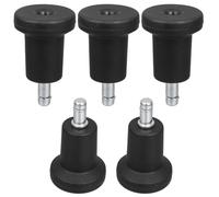 5pcs Office Chair Leg Pads 2 Inch Nylon Fixed Castors Black