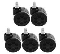 5pcs Office Chair Universal Caster Wheels, Heavy Duty Stem Replacement | Polyurethane and Metal Build, Smooth Rolling Action, Easy Installation, for Gaming Chair Use on Hardwood Floor