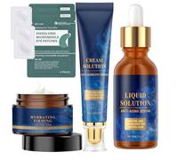 5PCS Olavitas Liquid Solution Skincare Set, Liquid Wrinkle, Li quid Anti Aging Serum, Anti Wrinkle Face Cream, Dissolving Microneedle Eye Patches & Eye Cream, Reduce Fine Lines, Pamper Gifts for Women