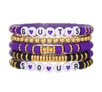 5Pcs Olivia Bracelets Gift Set for Women Girl, Olivia Merch GUTS Sour Album Concert Inspired Beaded Bracelet Olivia Concert Outfit Accessories Music Lover Gift Jewellery for Fans Birthday Decoration