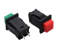5pcs ON-OFF Momentary/Latching square push ON switch 2A 250V/4A 125V AC switch DS-429 Blue Red lid(429-1 Momentary)