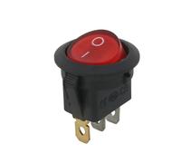 5PCS ON/OFF Round Rocker Switch LED illuminated Car 12V 24V / 6A 250V / 10A 125V 2/3/4PIN Switch 20MM(3Pin Blue light)
