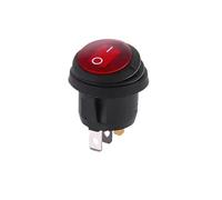 5PCS ON OFF Waterproof Vehicle Boat Switch 12V 220V Round Switch SPST 3Pin Rocker Switch 6A 10A 250V 125V AC LED(Red,5PCS,220V)