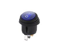 5PCS ON OFF Waterproof Vehicle Boat Switch 12V 220V Round Switch SPST 3Pin Rocker Switch 6A 10A 250V 125V AC LED(Blue,20PCS,220V)
