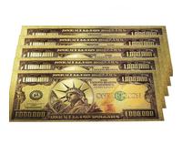 5pcs One Million Dollar Bills for Bookmark, Colored Bill Notes for Decor Bring Good Lucky for Christmas Gift