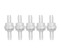 5Pcs One Way Check Valve - 6mm Plastic Non Return Valves for Petrol Fuel Water Treatment Air Purification Auto Parts Machinery Medical Household
