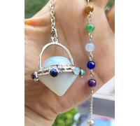 5pcs Opal Gems UFO Pendulum Pendants Prism Magic Charak