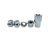 5Pcs Open End Wheel Nut Anti Theft Steel Nut M12x1.5 M12X1.25 Anti-Theft Locking Easy Installation Car Wheel Security