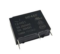 5PCS Or Relays HF46F-5 12 24-HS1 4PIN 5A/250VAC 5A/30VDC 5VDC 12VDC 24VDC(HF46F-5-HS1 5VDC)