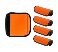5Pcs Orange Neoprene Luggage Handle Wraps Soft Suitcases Grip Handle Cover Luggage Tags identifiers Travel Accessories for Suitcase Bag