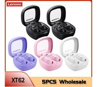 5PCS Original Lenovo XT62 TWS Earphone Bluetooth 5.3 Wireless Earbuds Low Latency Headphones HiFi Sport Headset With Mic HD Call XT62 purple 5
