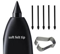 5PCS Original Replacement Tips for Samsung Galaxy Tab S9 / S9 Plus / S9 Ultra S Pen Replacement Soft Tips for Samsung S Pen, Samsung Tab S9 Pen Tips with Assembly/Disassembly Tool (Black)