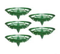 5pcs Oval Fruit Tray Green Plastic Garden Support(Ink green)