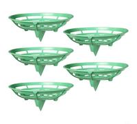 5pcs Oval Fruit Tray Green Plastic Garden Support(Light green)