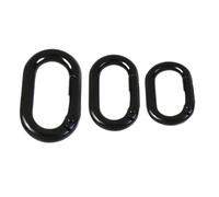 5Pcs Oval Metal Spring O Rings - Zinc Alloy Buckle Hooks for Handbags, Keychains, and DIY Accessories(Black,20mm)
