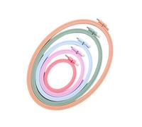 5Pcs Oval Shape Embroidery Hoop Spring Clip Adjustable Frame Stitching for Sewing Holder