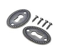 5Pcs Oval Shape Keyhole Cover Antique Bronze Color Chinese Style Cabinet Lock Furniture Hardware for Cabinets, Drawers