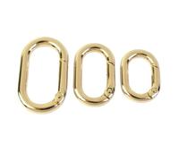 5Pcs Oval Spring O Ring Carabiner Clips - Openable Metal Buckle for Bag Strap, Keyring, and Pendant Connection(Lightgold,13mm)