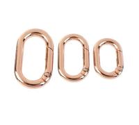 5Pcs Oval Spring O Ring Carabiner Clips - Openable Metal Buckle for Bag Strap, Keyring, and Pendant Connection(Rosegold,25mm)