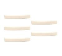5pcs Ox Bone Guitar Nut Curved Base for Electric Guitar Repair | 4x0.63x0.34cm Blank, Slot Fitting for Stringed Necks, Portable Set for Technicians