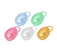 5Pcs Pacifier Case BPA Free Dustproof Portable Pacifier Holder Case with Handle Lightweight Dummy Box for Diaper Bag Home Travel Outdoor Holder