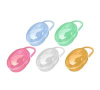 5Pcs Pacifier Case BPA Free Dustproof Portable Pacifier Holder Case with Handle Lightweight Dummy Box for Diaper Bag Home Travel Outdoor