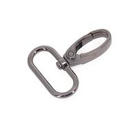 5pcs/pack 15/20/25/32mm/38mm Metal Snap Hook Lobster Clasp Collar Carabiner Belt Buckles DIY KeyChain Bag Part (Color : Noir, Size : Size 32mm)